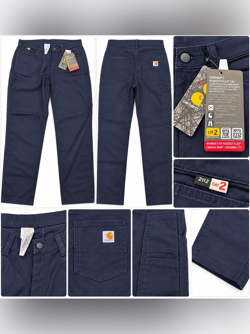 Carhartt Navy Women's Rugged Flex Cargo Pants 20W